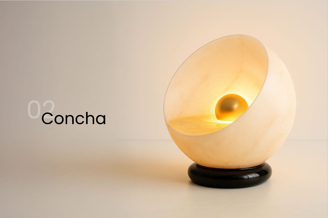 Lampe, die das Material zeigt