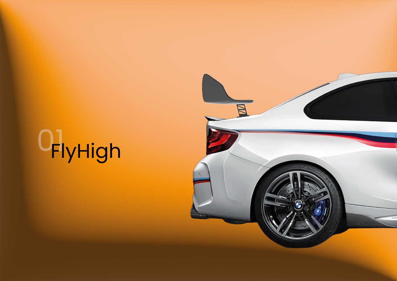 Auto mit dem FlyHigh Spoiler